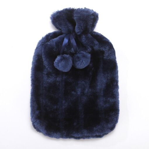 2L Rubber Hot Water Bottle with Faux Fluffy Cover - Image 6