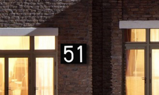 One or Two Solar LED Number Door Plaque Lamp - Image 3