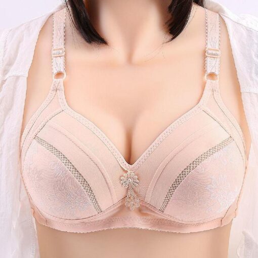 Breathable Comfortable Gathered Push Up Bra - Image 5