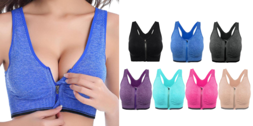 Women's Fitness Front Closure Push Up Bra - Image 13