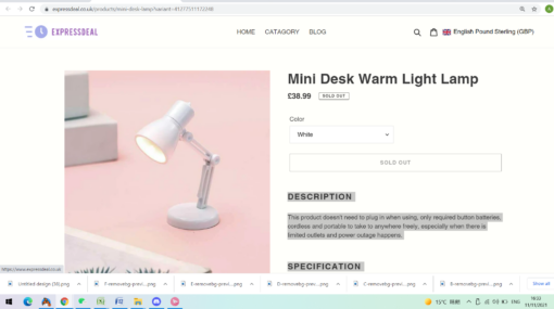 Mini Desk Warm Light Lamp - - Image 4