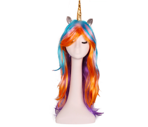 Adults Halloween Unicorn Wig with Horn and Ears