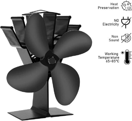 Energy Saving Stove Heat Powered Fireplace Fan - Image 8