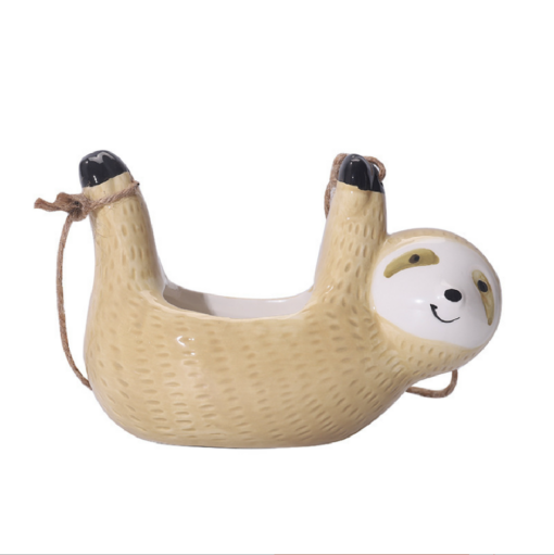 One or Two Ceramic Sloth Planter - Image 12