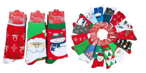 1 or 15 Paris Christmas Funny Novelty Colorful Socks