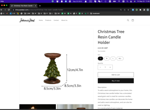 S, M, L Christmas Tree Resin Candle Holder - Image 6