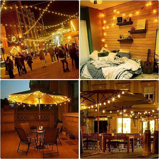 Retro-Style Bulb String Lights Solar Power Bulb String Lights - Image 10