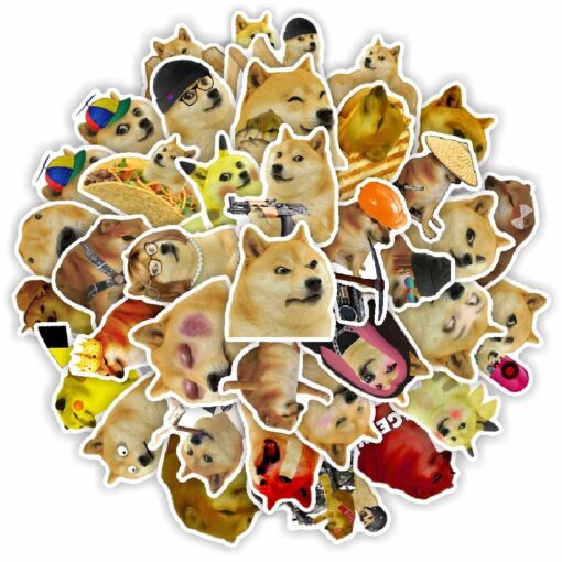 50 ,100 or 200 Pcs Stickers Funny Doge Meme Shiba Inu Waterproof Stickers - Image 13