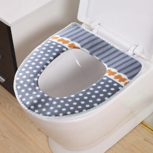 Home Bathroom Polka Dot Toilet Seat Mat - Image 8