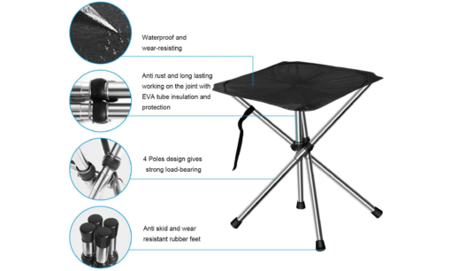 Portable Telescopic Folding Stool with Carrying Bag - Image 8