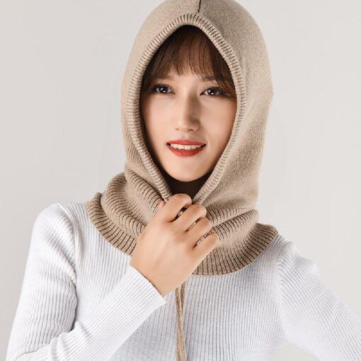 Women Winter Knitted Hood Beanie Hats - Image 6