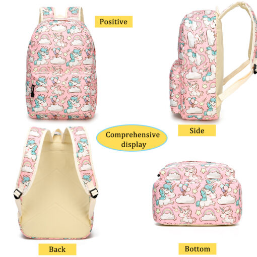 Unicorn 3 in 1 Backpack Set - Unicorn Backpack with Lunch Bag and Pencil Case - Image 14