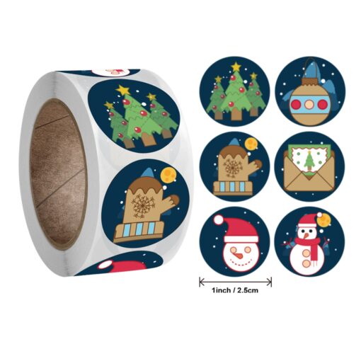 500Pcs Christmas Stickers - Image 7