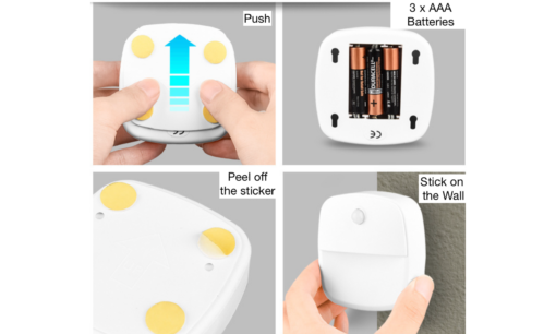 One or Three Motion Sensor Stick-On Night Lights - Image 5