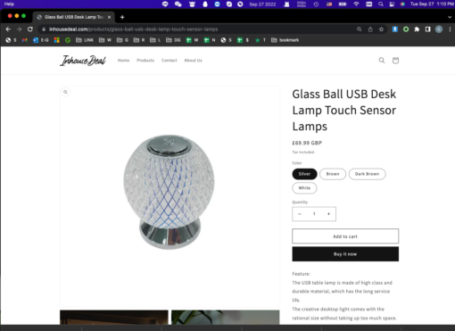 Glass Ball USB Desk Lamp Touch Sensor Lamps - Image 11