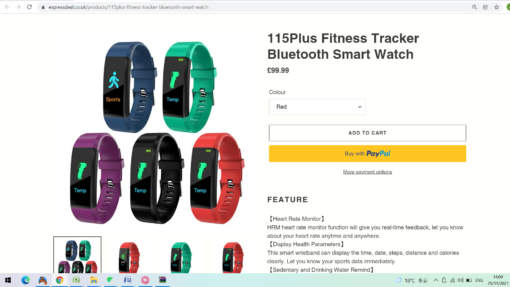 One or Two 115Plus Fitness Tracker Bluetooth Smart Watches - Image 11