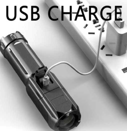 T6 Tactical  USB Charging Flashlight - Image 6