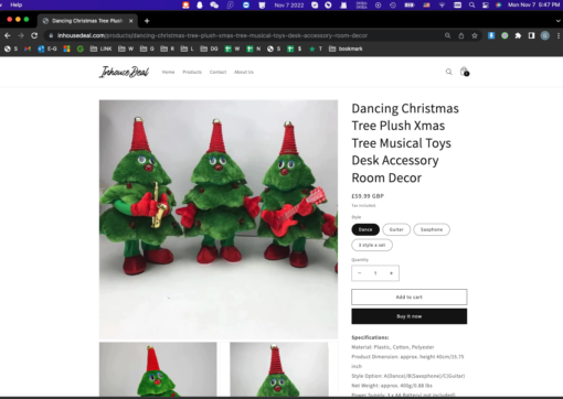 Dancing Christmas Tree Plush Xmas Tree Musical Deco - Image 8