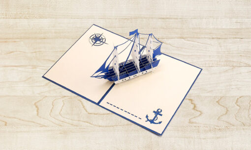 One, Two or Four 3D Pop Up Greeting Card-Boat Array - Image 11