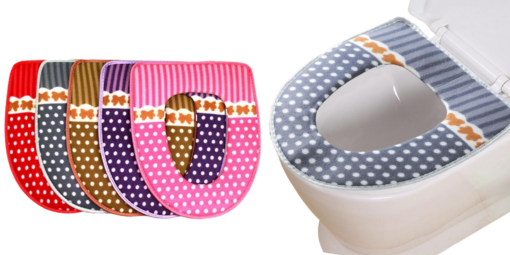 Home Bathroom Polka Dot Toilet Seat Mat