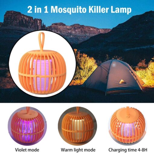 One or Two Pumpkin-Shaped Bug Zapper with LED Lights - Image 12