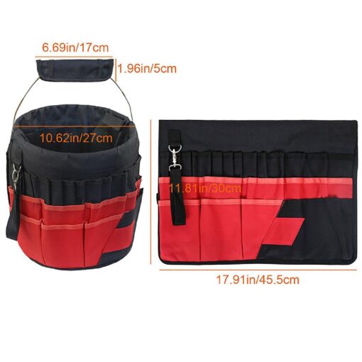 10 or 42  Pockets Tool Organizer Bucket Bag - Image 15