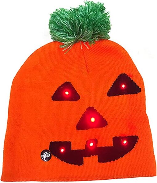 One or Two LED Halloween Beanie Hat - Image 4