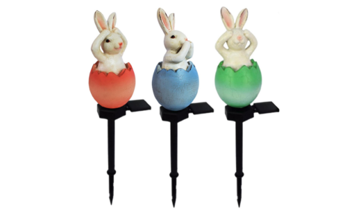 One or Two Solar Rabbit Shaped Sculpture Garden LED Light - Image 11