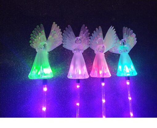 One or Two or Three Changing Colour Solar Angel LED Light - Image 12