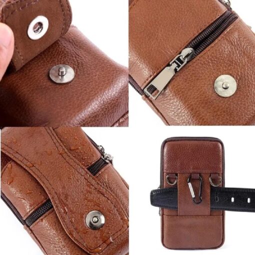 Fashion PU Leather Waist Multifunction Ba - Image 10