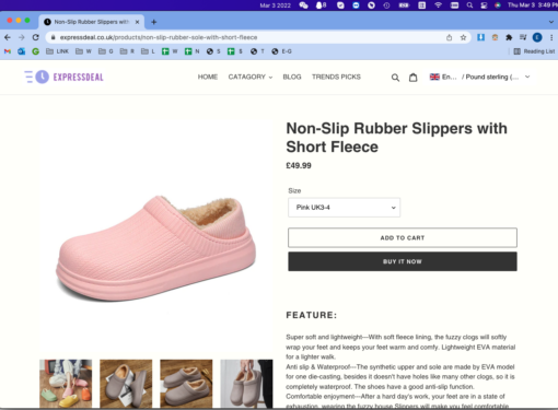 Non-Slip Rubber Slippers with Short Fleece - Image 6