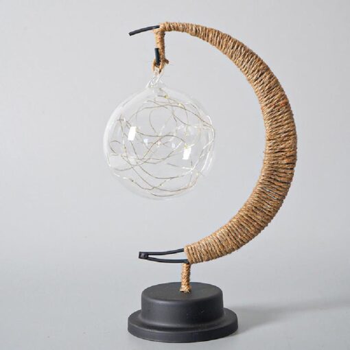 Led Half Moon Rattan Lamp - Image 15