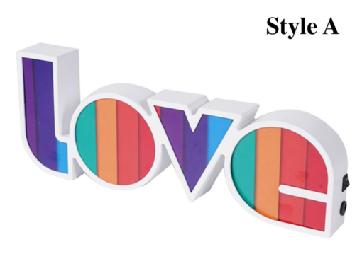 Rainbow LOVE Letter Lamp - Image 3