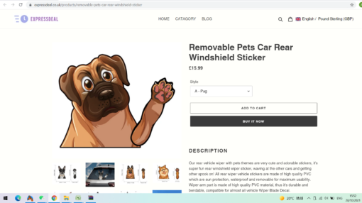 Removable Pets Car Rear Windshield Sticker - Image 7