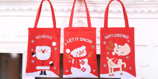 One or Three Christmas Non Woven Grocery Gift Bag