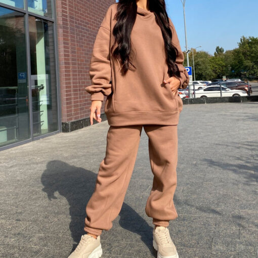 Women's Street Style Cozy Hoodie and Pants Set - Image 3