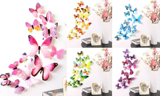 12 or 60 Multicolor Butterfly Wall Stickers - Image 8