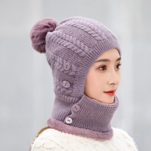 Winter Warm Knitted Cap＆Neck Warmer Sets - Image 12