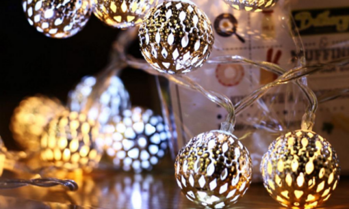 1.5m 10 LED Moroccan Ball String Lights - Image 10