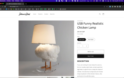 USB Funny Realistic Chicken Lamp - Image 4