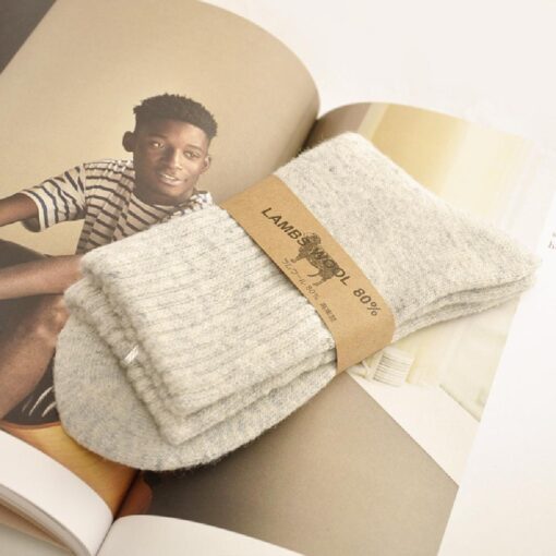 6 or 12 Pairs Soft Cozy Wool Socks for Men - Image 11