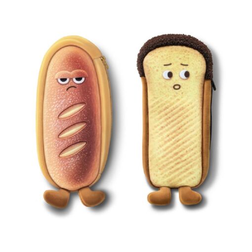 One or Three Funny Bread Pencil Case Creative Plush Pencil Bag - Image 16