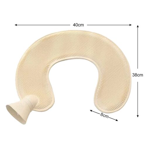 Rabbit Designed Neck Hot Water Bag with Fleece Cover - Image 5