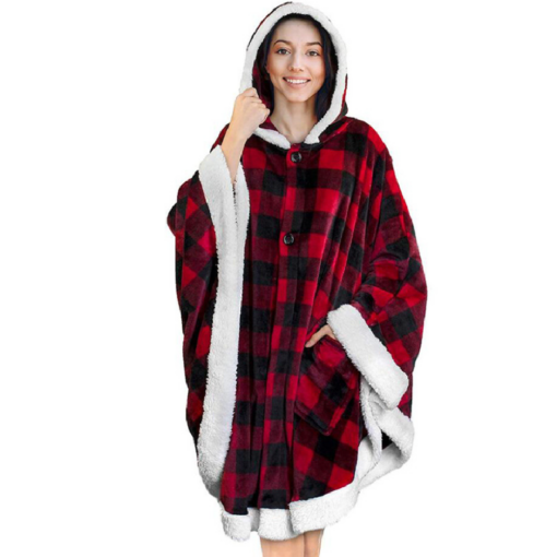 Double-Sided Hoodie Wearable Blanket - Image 8