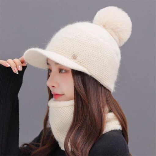 Women's Kintted Cap with optional 2 in 1 Mask and Neck Warmer - Image 20