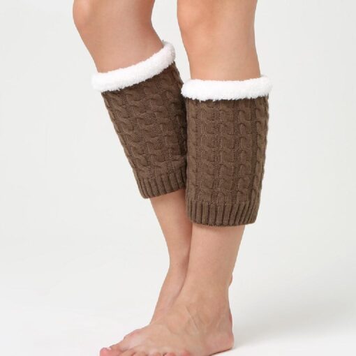 One or Two Pairs Women Knitted Leg Warmers Socks - Image 4