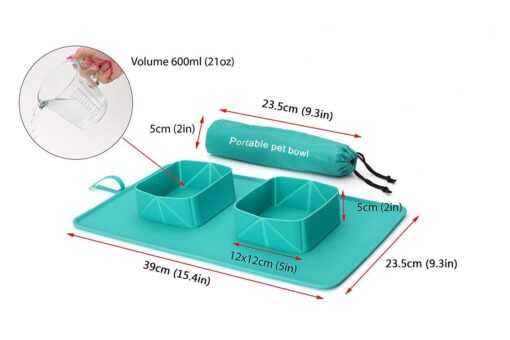 Portable Silicone Folding Pet Bowl with Non-Slip Pad - - Image 8