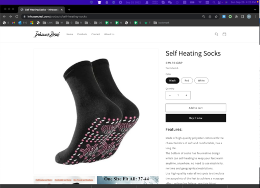 One or Two Pairs Self Heating Socks - Image 12