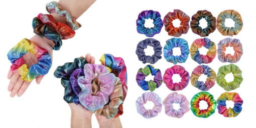 16 or 20 Pieces Shiny Hair scrunchies