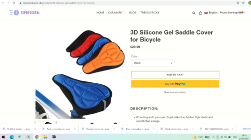 one or two 3D Silicone Gel Saddle Cover for Bicycle - reduced to clear - Image 13